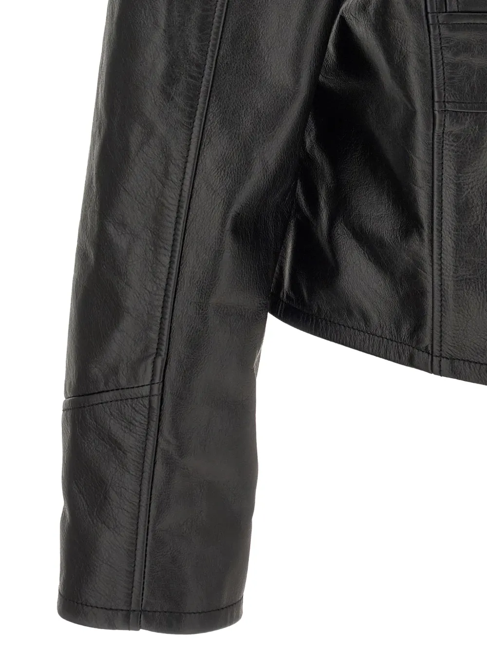 AMIRI zip-up leather jacket Zwart