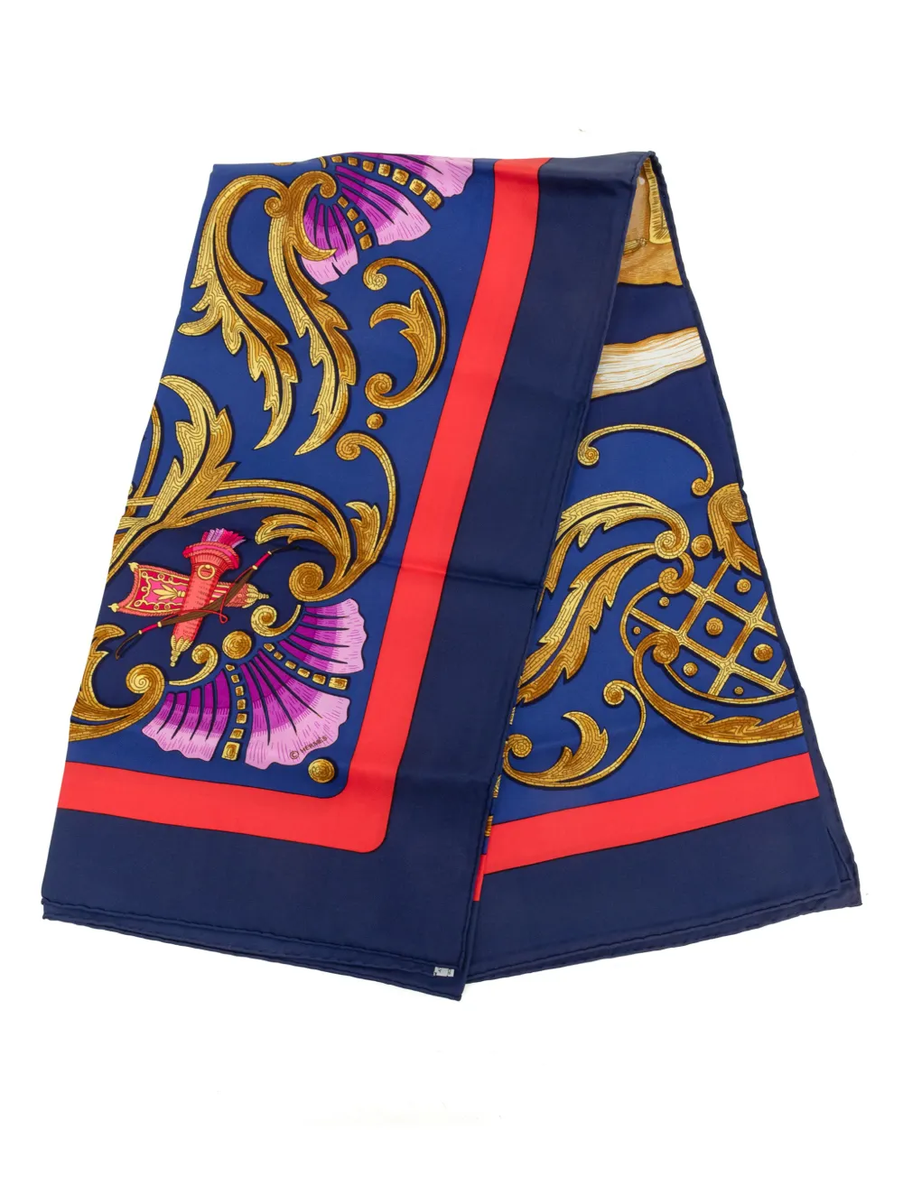 Hermès Pre-Owned 1986 Cheval Turc Silk Scarf 90 scarves - Blu
