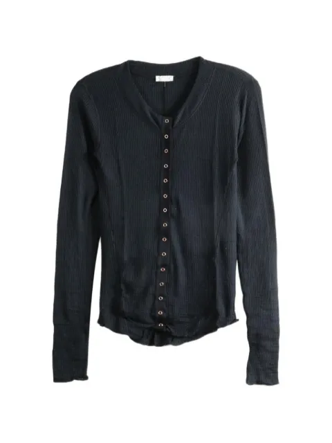 Free People ribbed-knit press-stud cardigan