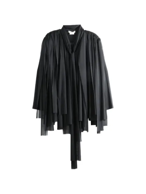 Comme Des Garçons pleated tulle draped-effect tunic