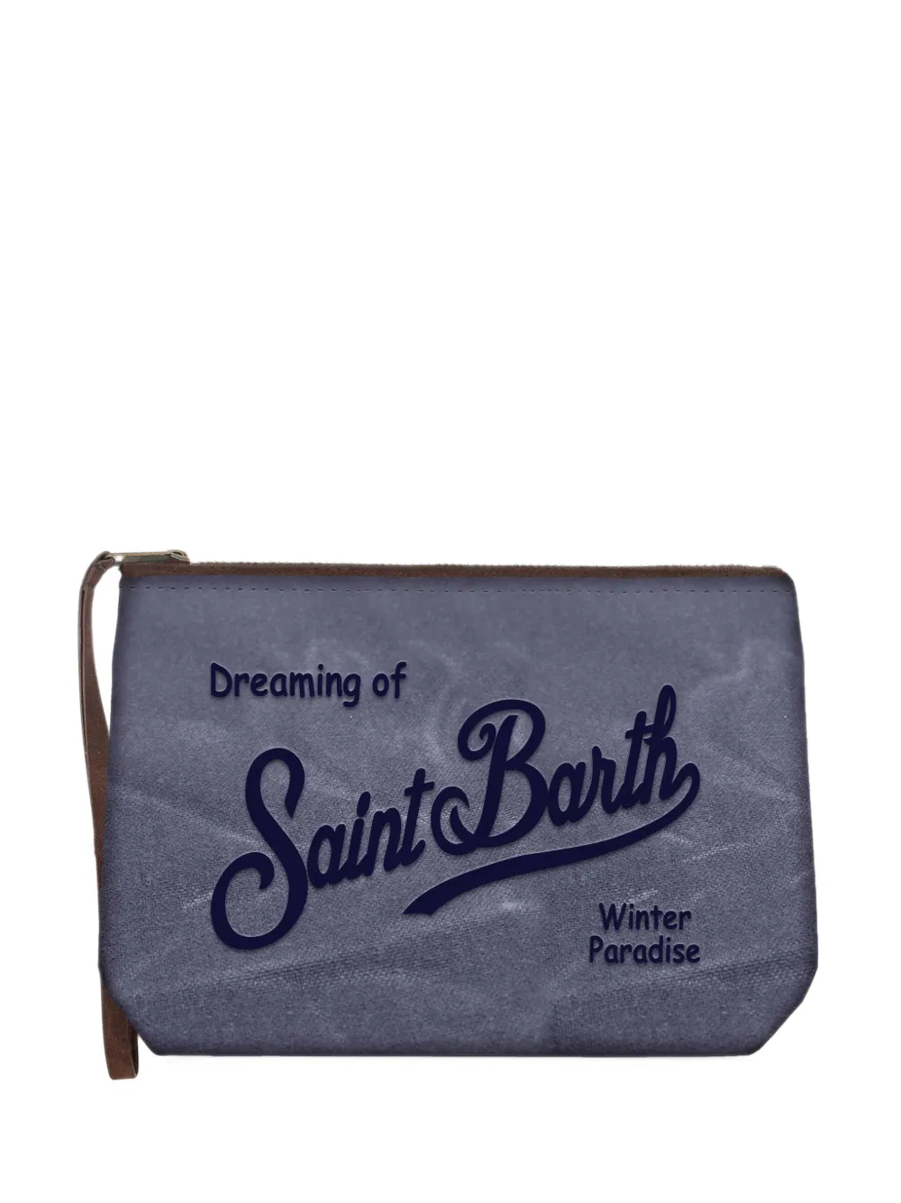 MC2 Saint Barth logo-print clutch bag Blauw