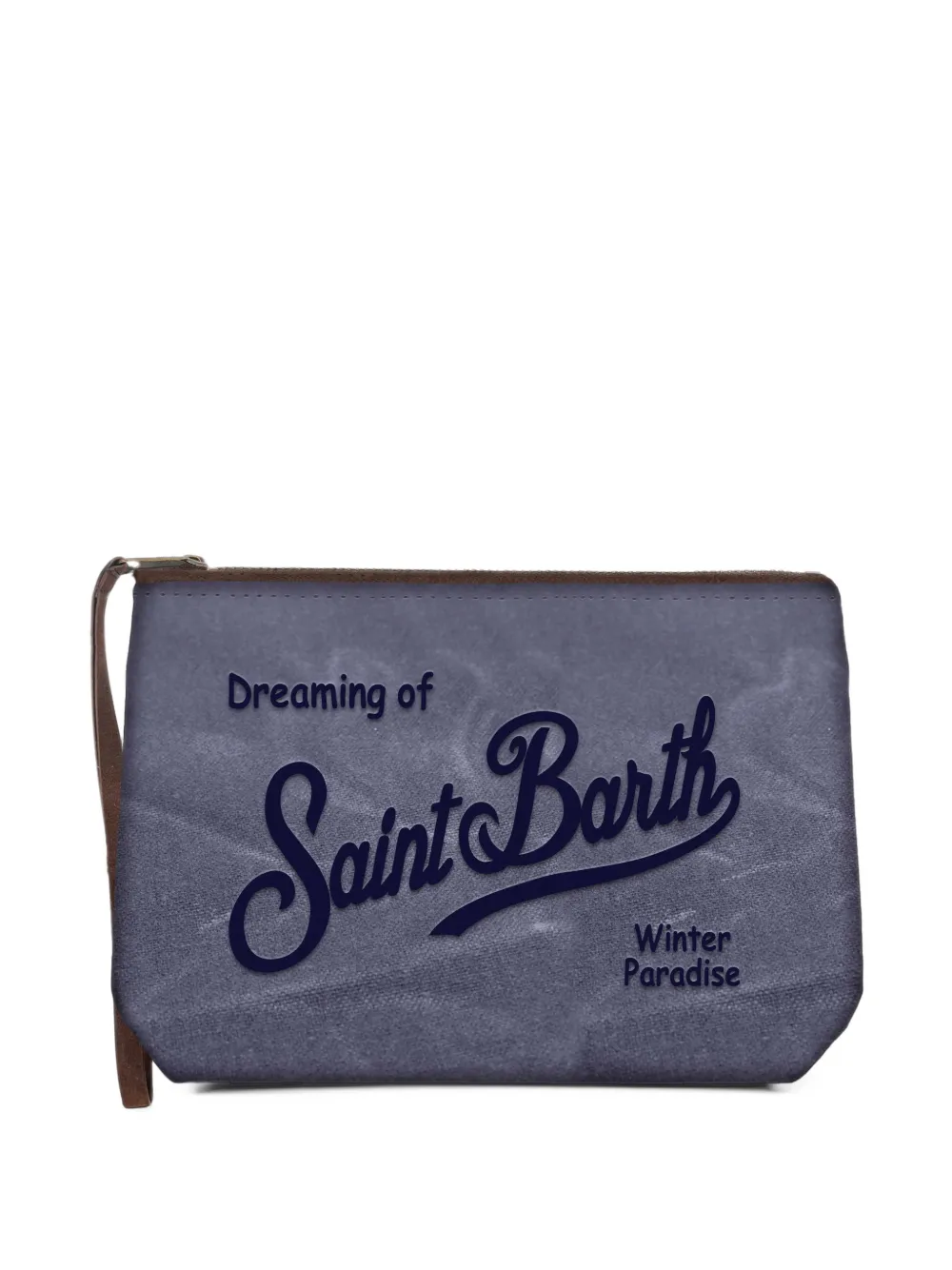 MC2 Saint Barth logo-print clutch bag Blauw