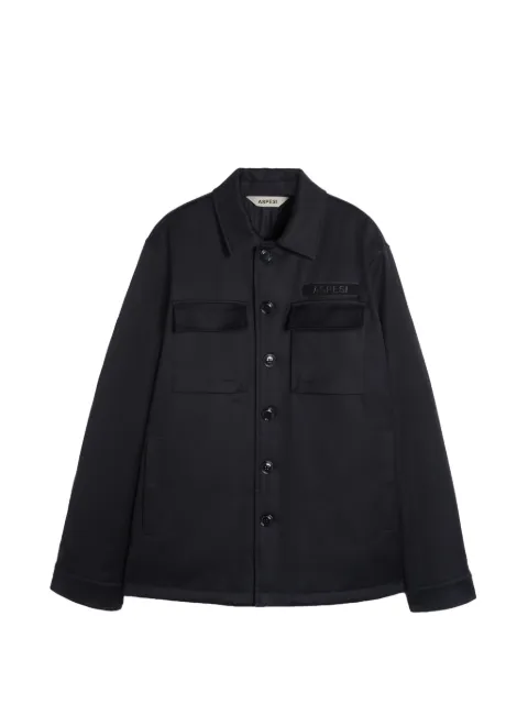 ASPESI logo-patch button-up shirt