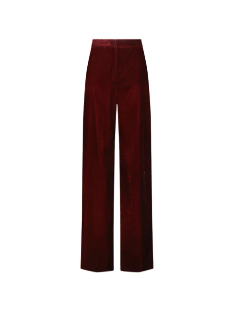 Lela Rose Molly crushed-velvet trousers