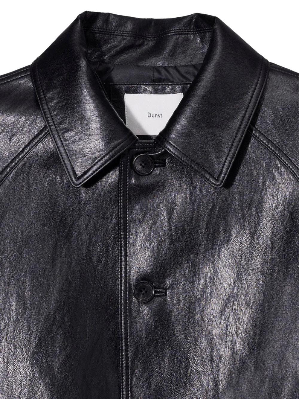 DUNST Lily button-up raglan-sleeve jacket Zwart
