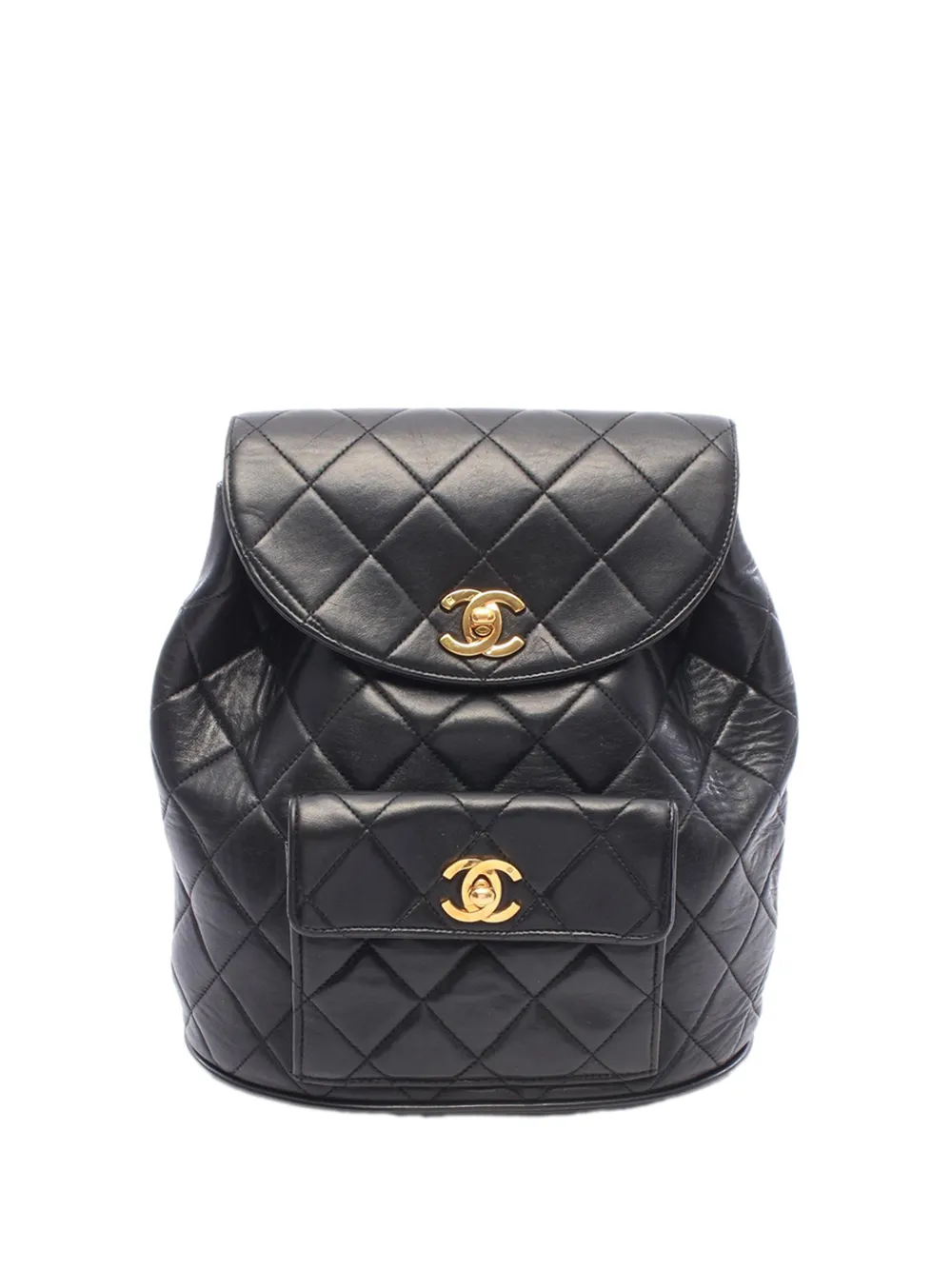 CHANEL Pre-Owned 1994-1996 Medium Quilted Lambskin Duma backpack - Schwarz