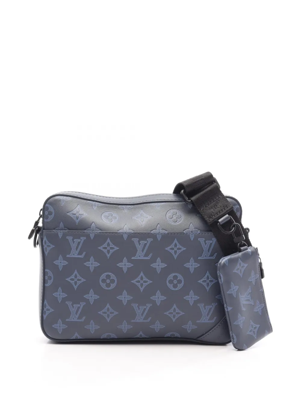 Louis Vuitton Pre-Owned 2021-2026 Monogram Shadow Duo Messenger crossbody bag - Blu