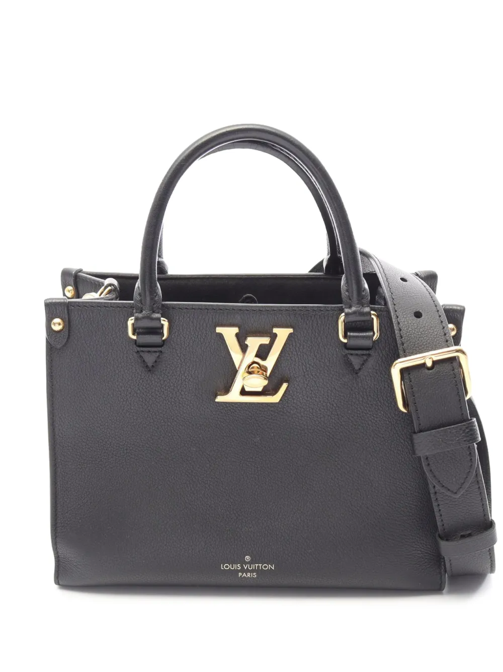 Louis Vuitton Pre-Owned 2021-2026 Calfskin Lock and Go Tote satchel - Nero