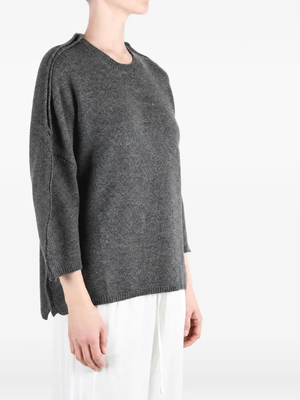 Comme Des Garçons Comme Des Garçons asymmetric-hem sweater Grijs