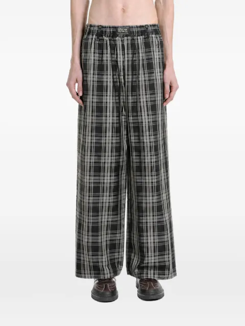 Song For The Mute tartan check-pattern trousers
