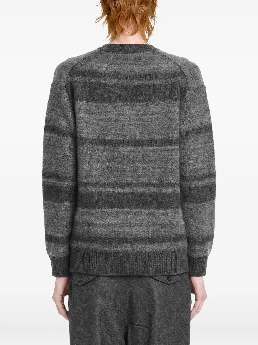 Comme des Garçons Homme striped wool-blend sweater Grijs