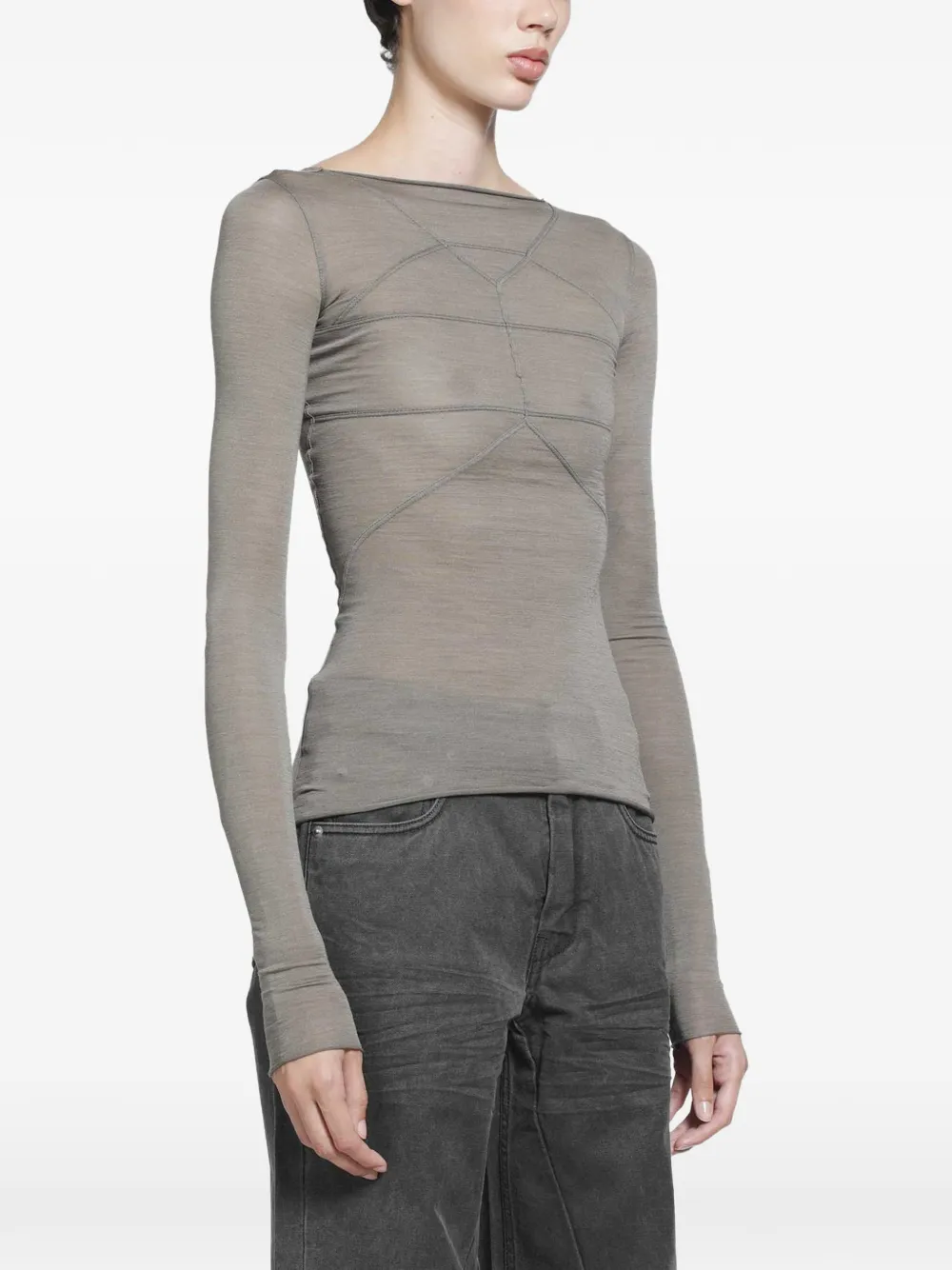 Rick Owens LS Temple T-shirt Beige