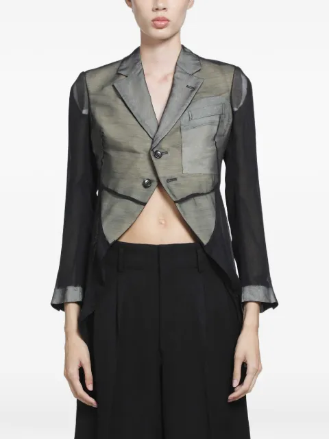 Comme Des Garçons sheer panelled blazer