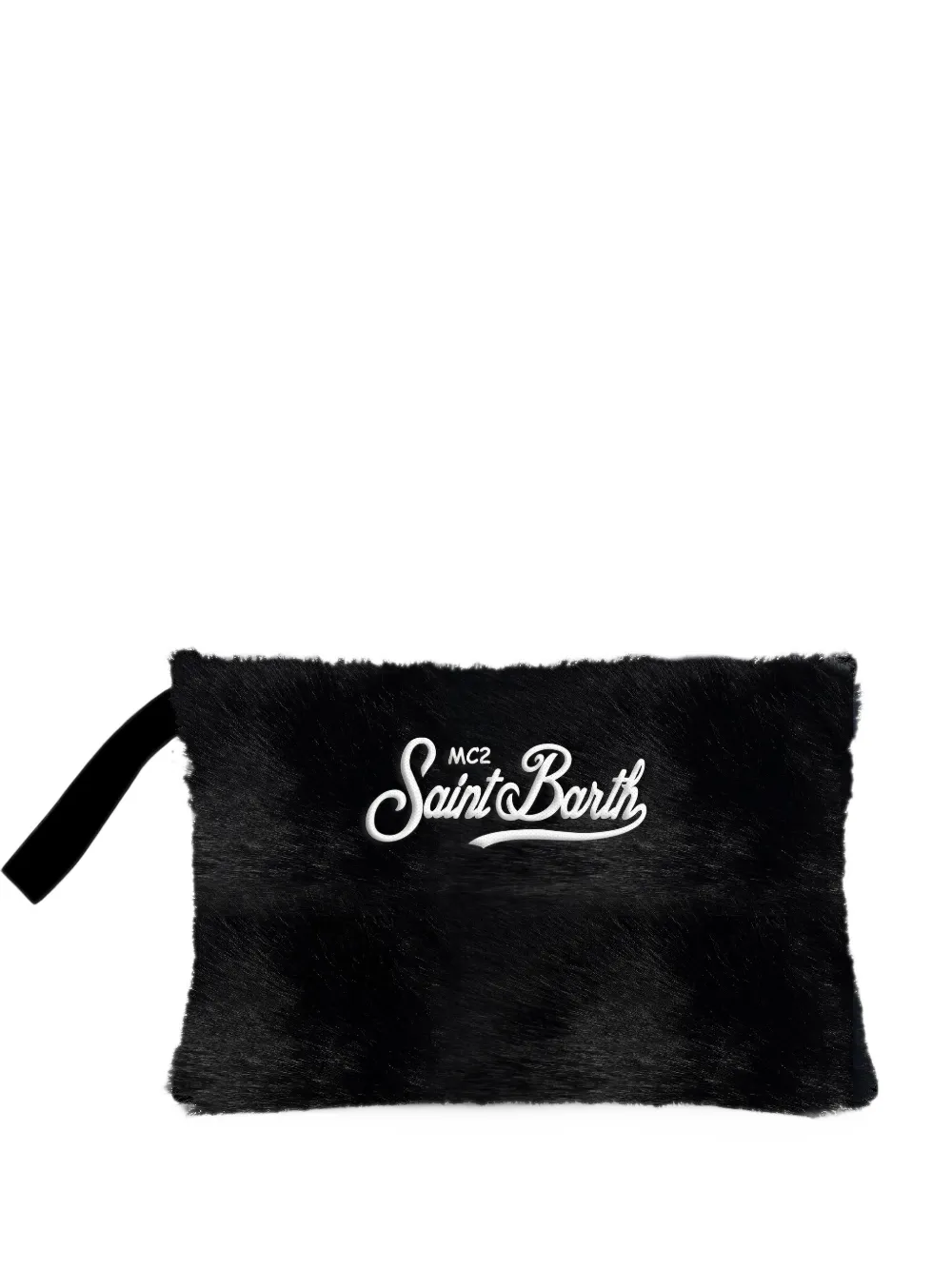 MC2 Saint Barth Pareasy logo-embroidered clutch bag Zwart