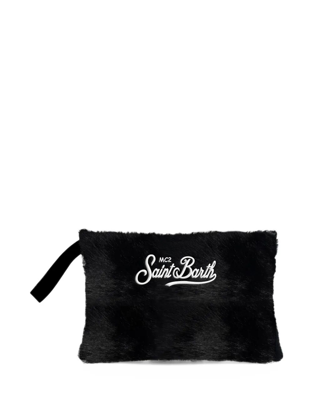 MC2 Saint Barth Pareasy logo-embroidered clutch bag Zwart