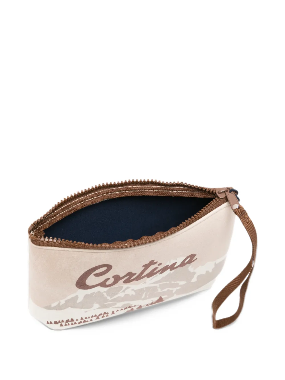 MC2 Saint Barth Cortina graphic-print clutch bag Beige