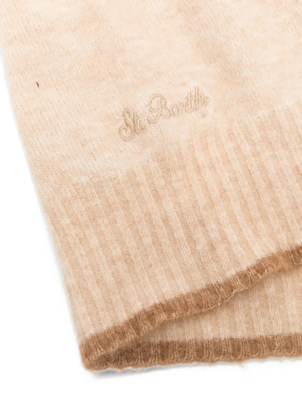 MC2 Saint Barth Harlow ribbed-knit hood Beige