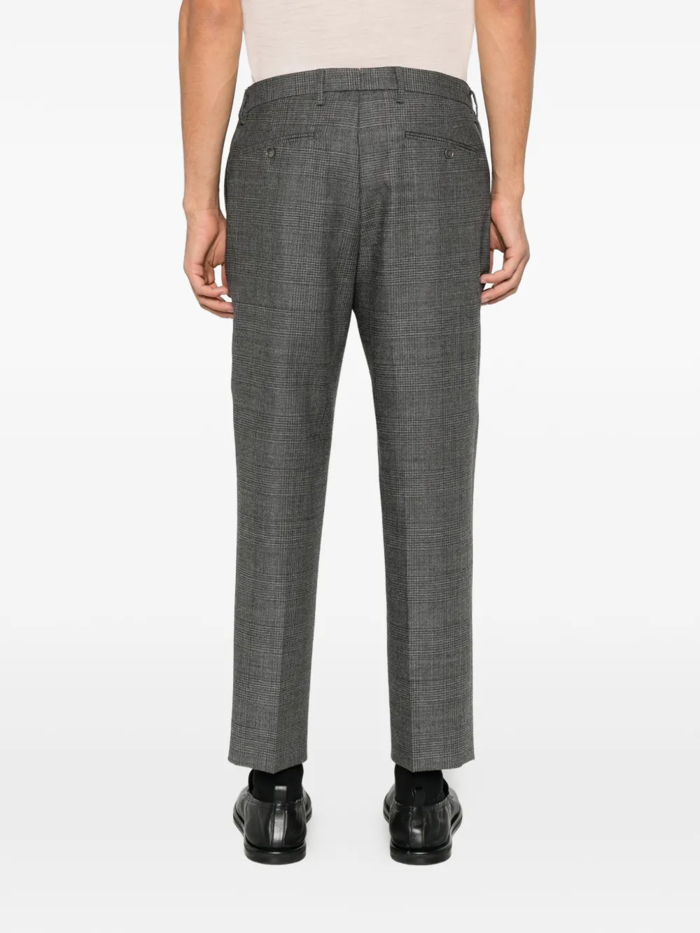 Briglia 1949 Portobellos check pleated trousers Grijs