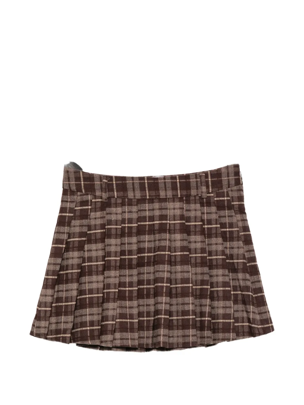 MC2 Saint Barth Blay check-pattern pleated mini skirt Bruin