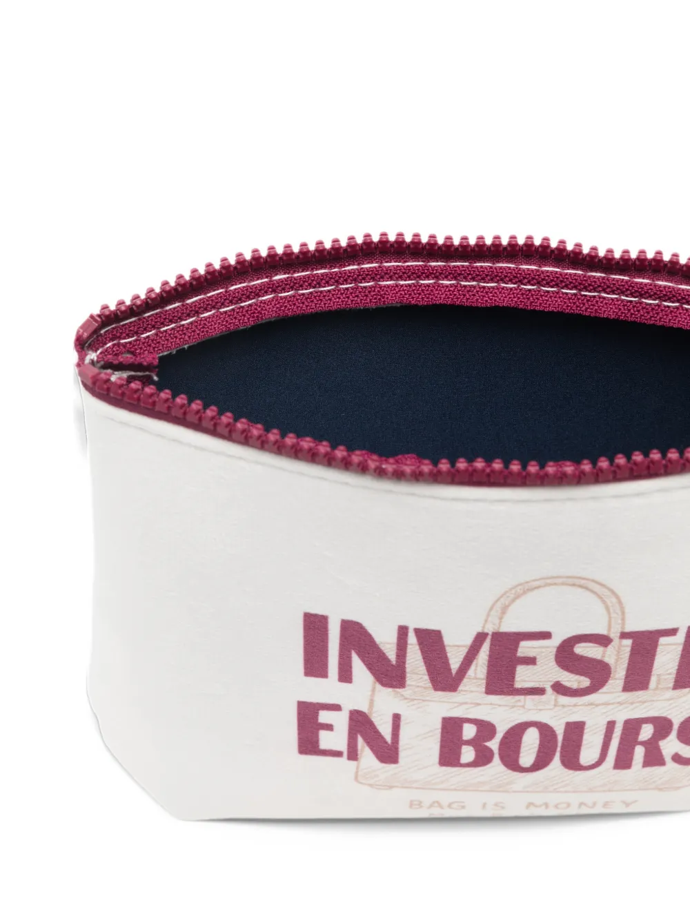 MC2 Saint Barth Aline clutch met slogan-print Wit