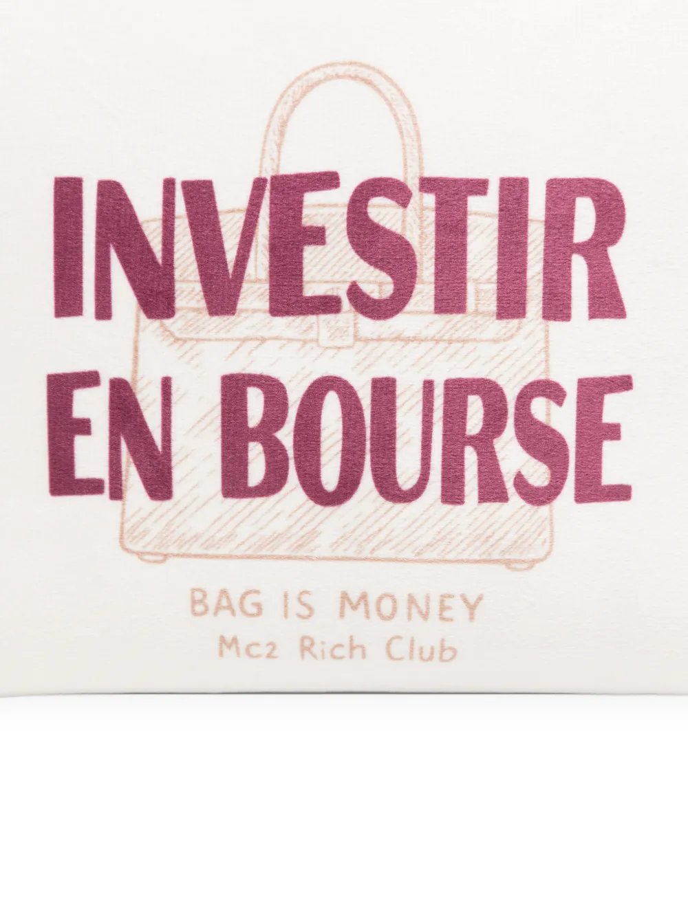 MC2 Saint Barth Aline clutch met slogan-print Wit