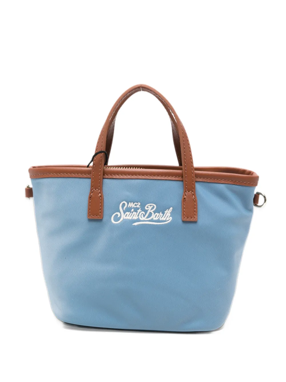 MC2 Saint Barth logo-embroidered mini bag Blauw