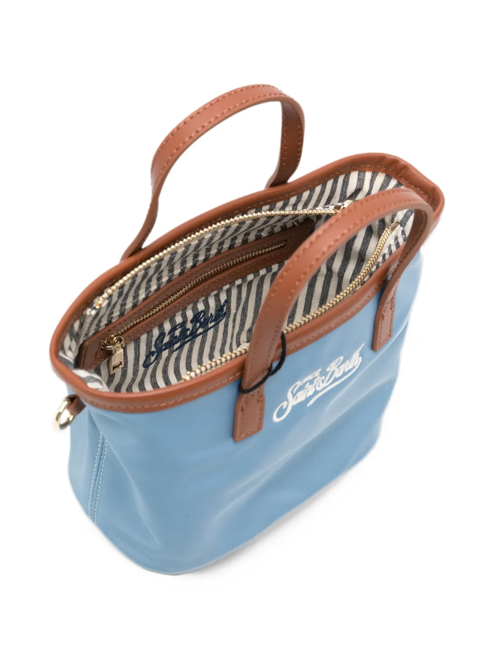 MC2 Saint Barth logo-embroidered mini bag Blauw