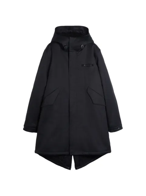ASPESI logo-patch hooded parka coat