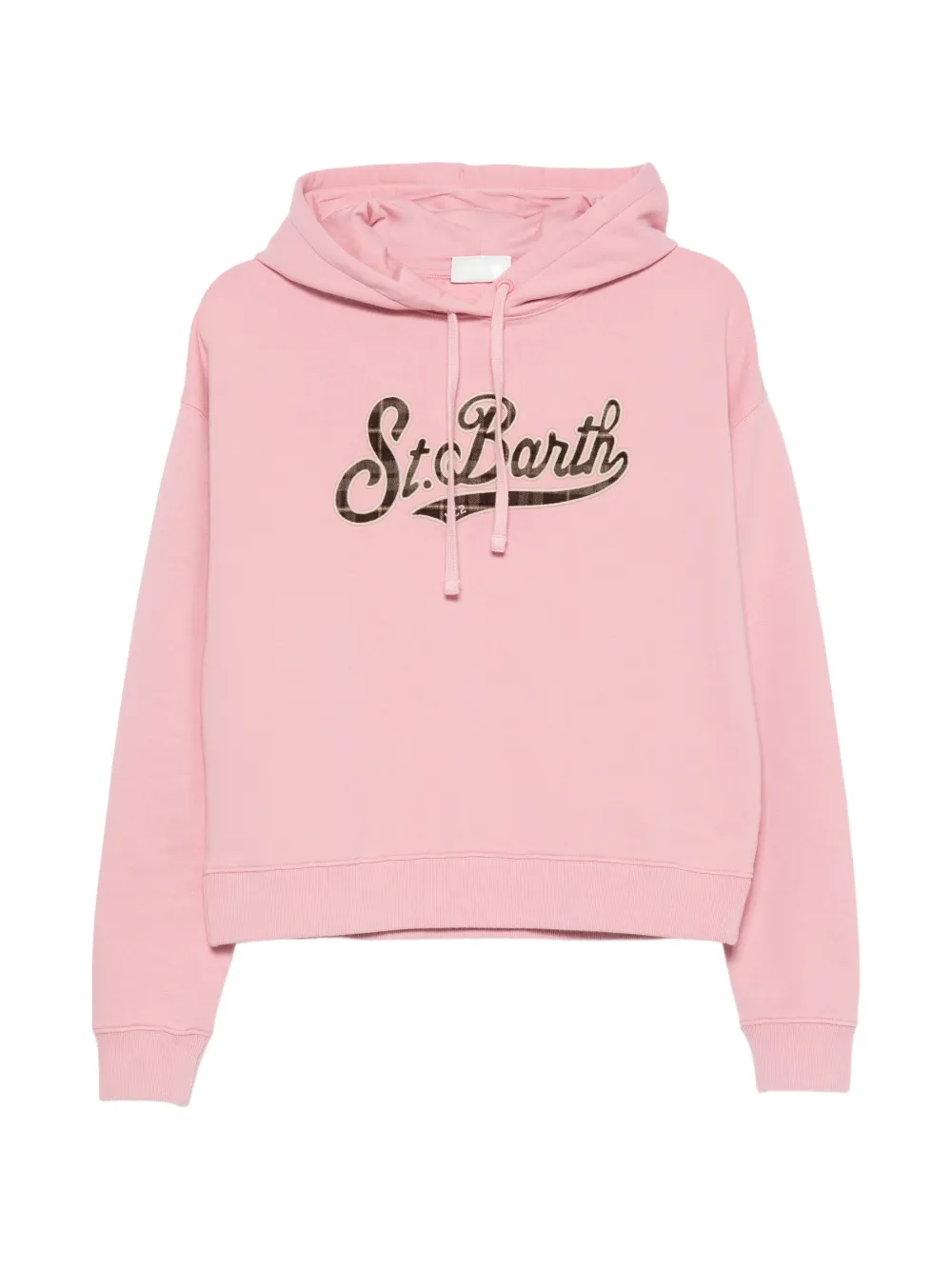 MC2 Saint Barth Mindy logo-patch drawstring hoodie Roze