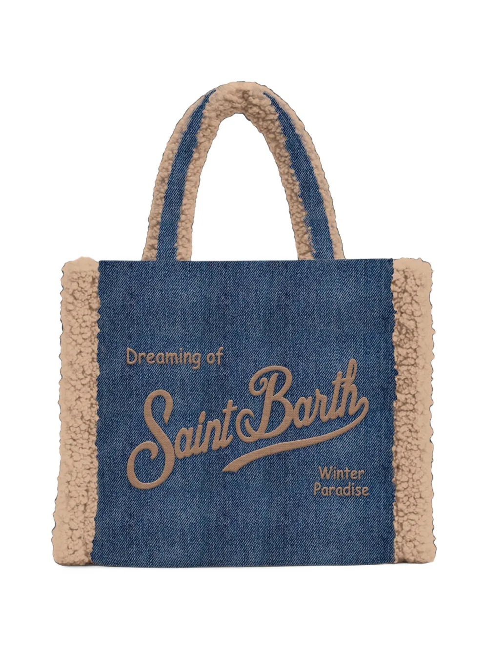 MC2 Saint Barth Vanity mini shearling bag Blauw