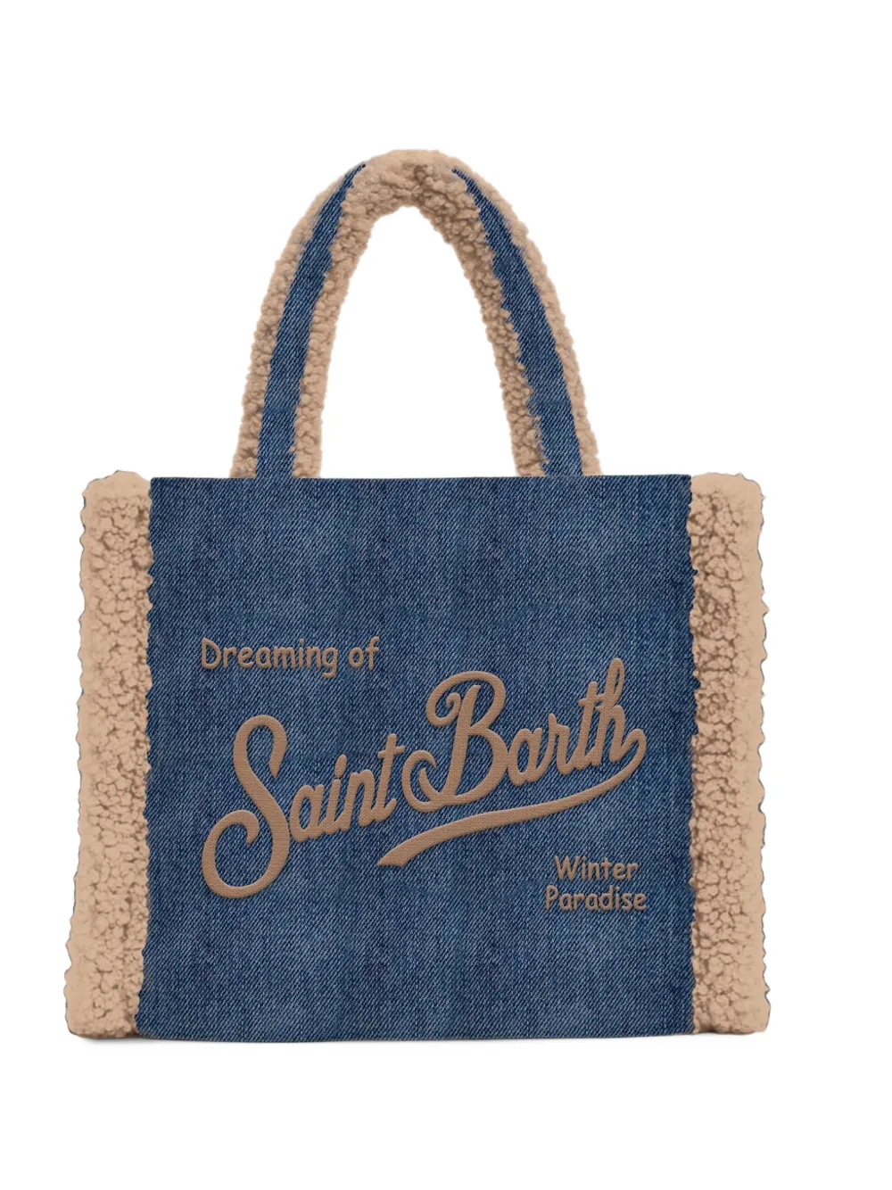 MC2 Saint Barth Vanity mini shearling bag Blauw