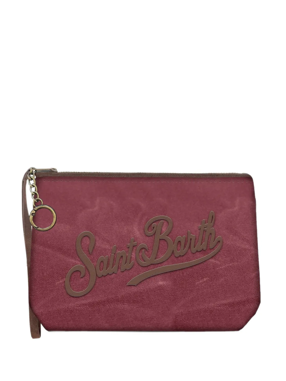 MC2 Saint Barth logo-embroidered clutch bag Rood