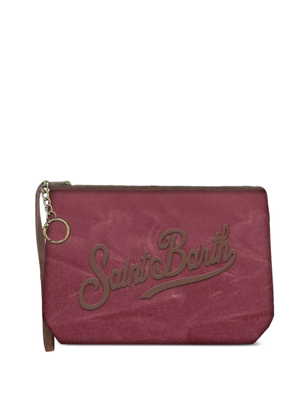 MC2 Saint Barth logo-embroidered clutch bag Rood