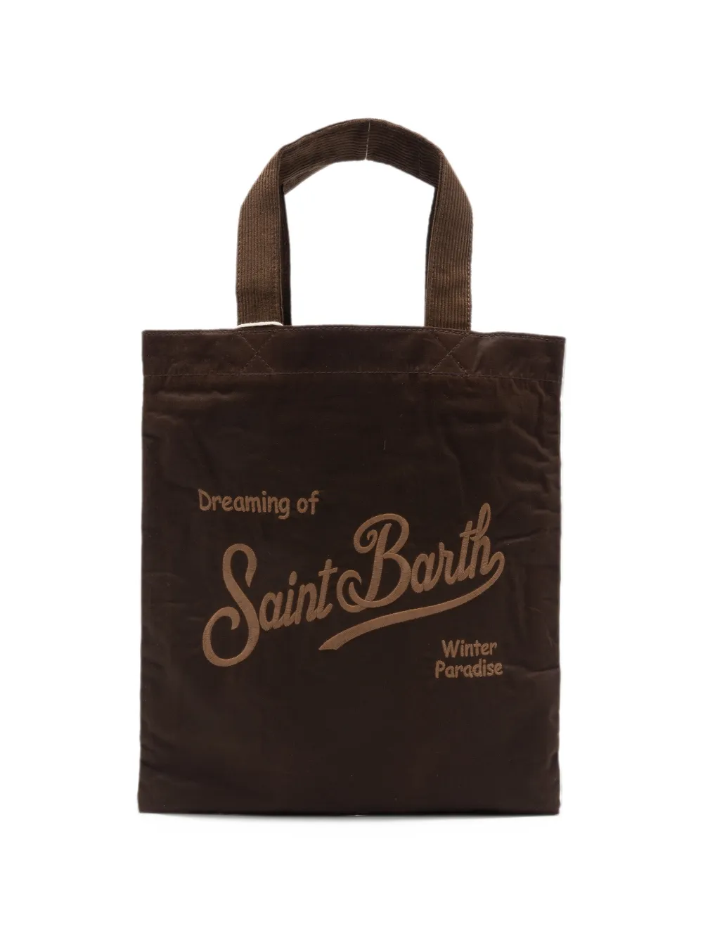 MC2 Saint Barth mini Essential Saint Barth-embroidered tote bag Bruin