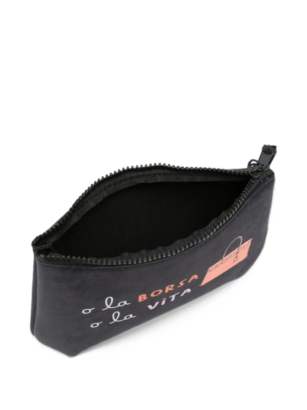 MC2 Saint Barth Aline graphic-print zip-top clutch bag Zwart