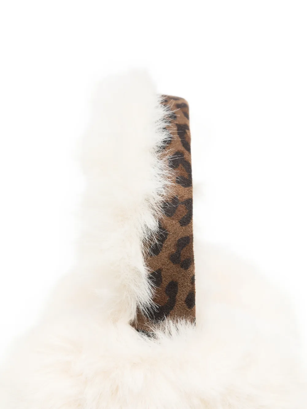 MC2 Saint Barth leopard-print faux-fur earmuffs Beige