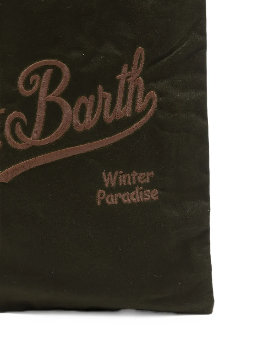 MC2 Saint Barth mini Essential embroidered-logo tote bag Groen
