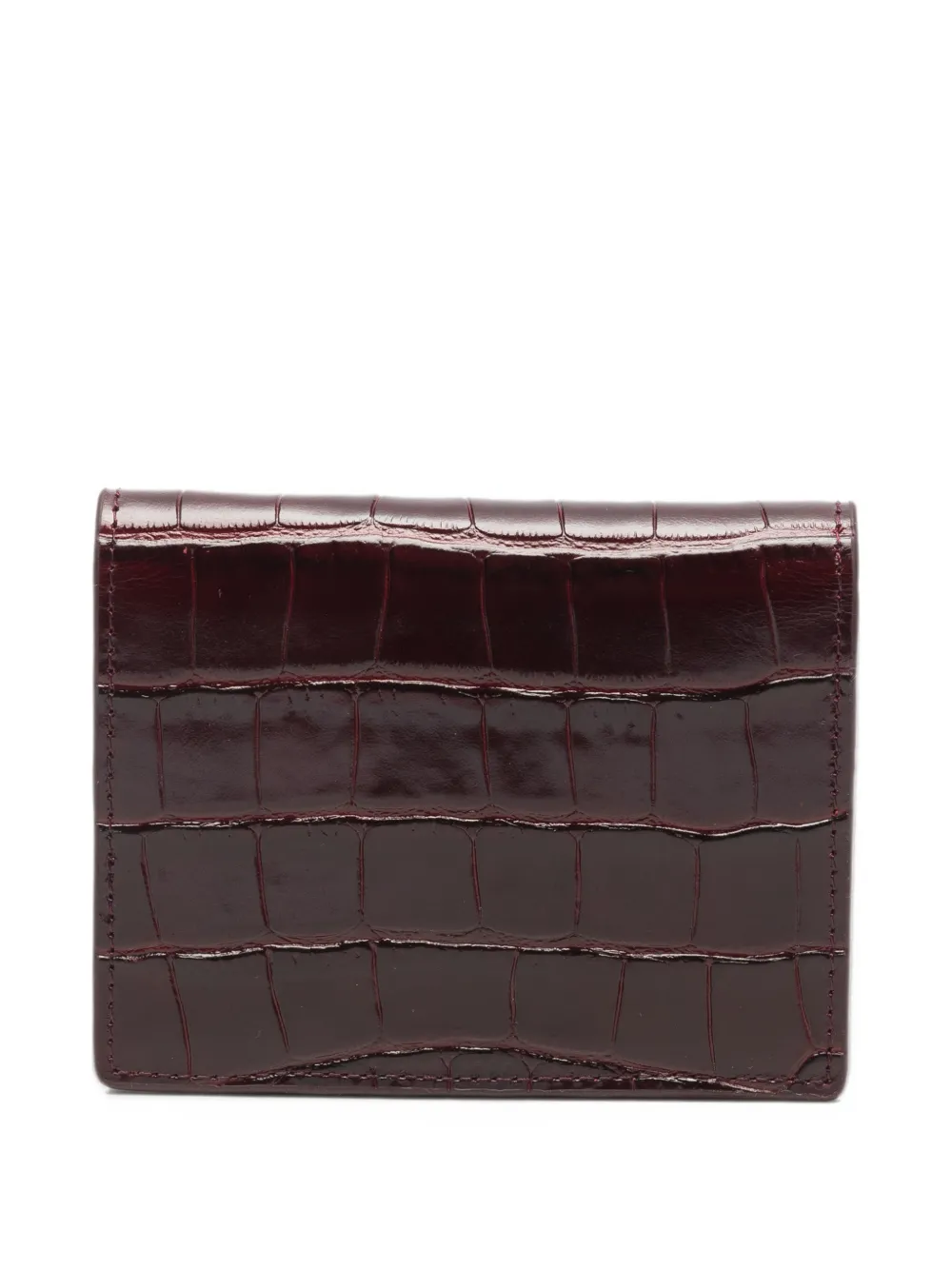 MC2 Saint Barth croc-effect logo-plaque wallet Rood