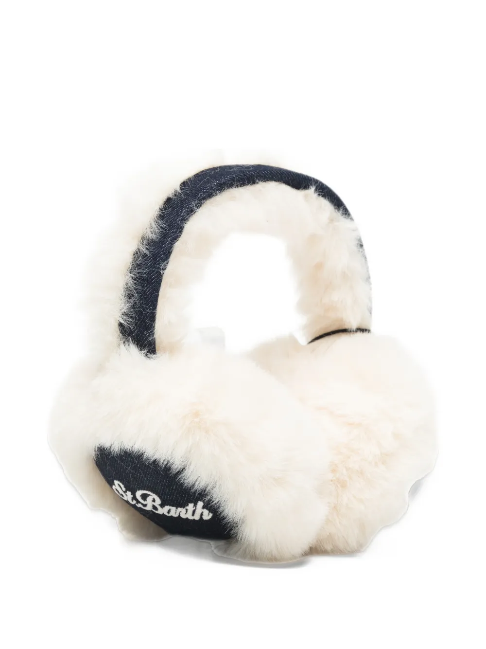 MC2 Saint Barth denim faux-fur earmuffs Blauw
