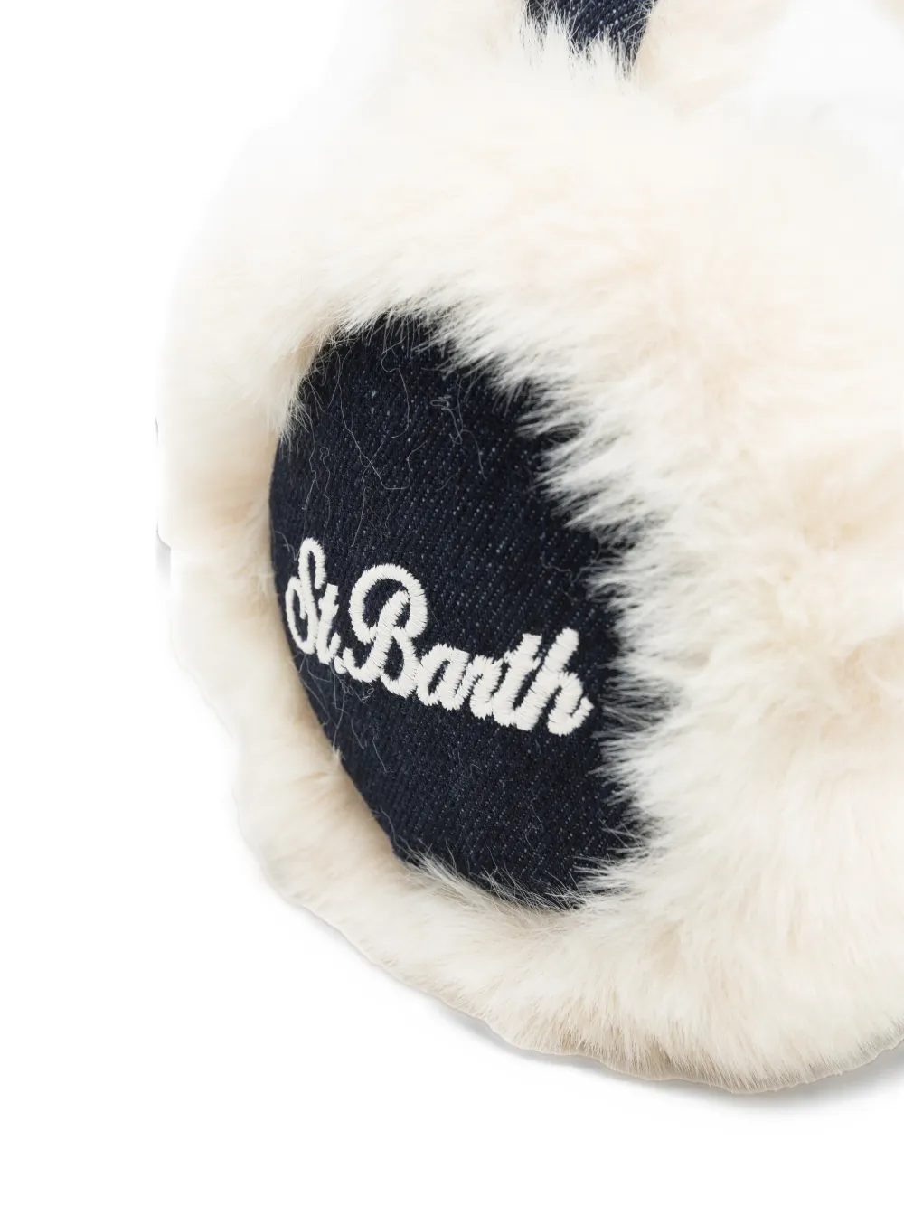 MC2 Saint Barth denim faux-fur earmuffs Blauw
