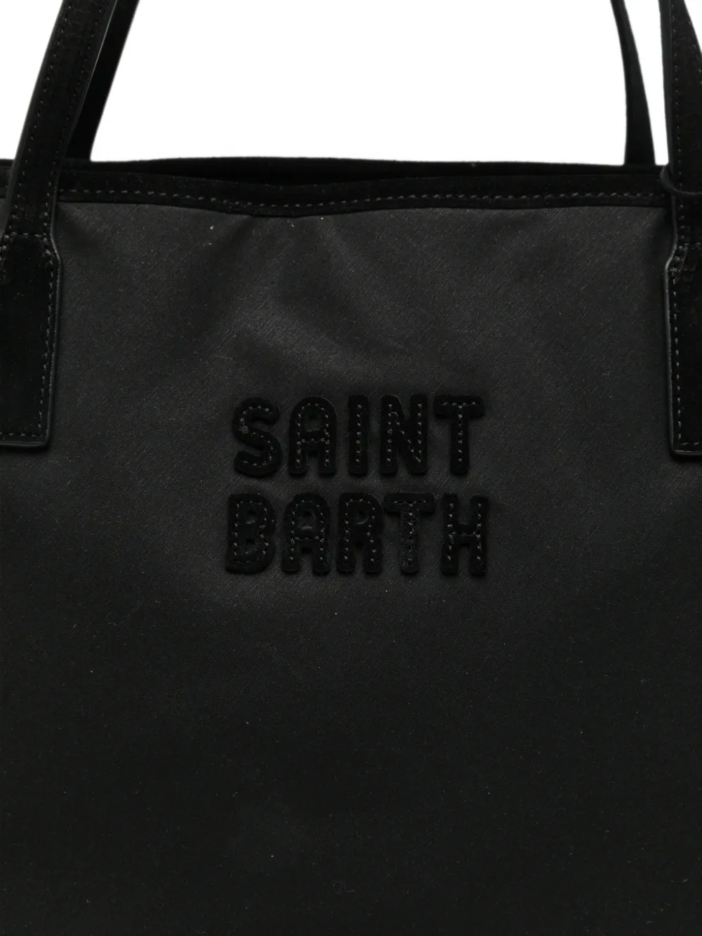 MC2 Saint Barth Shopper met geborduurd logo Zwart