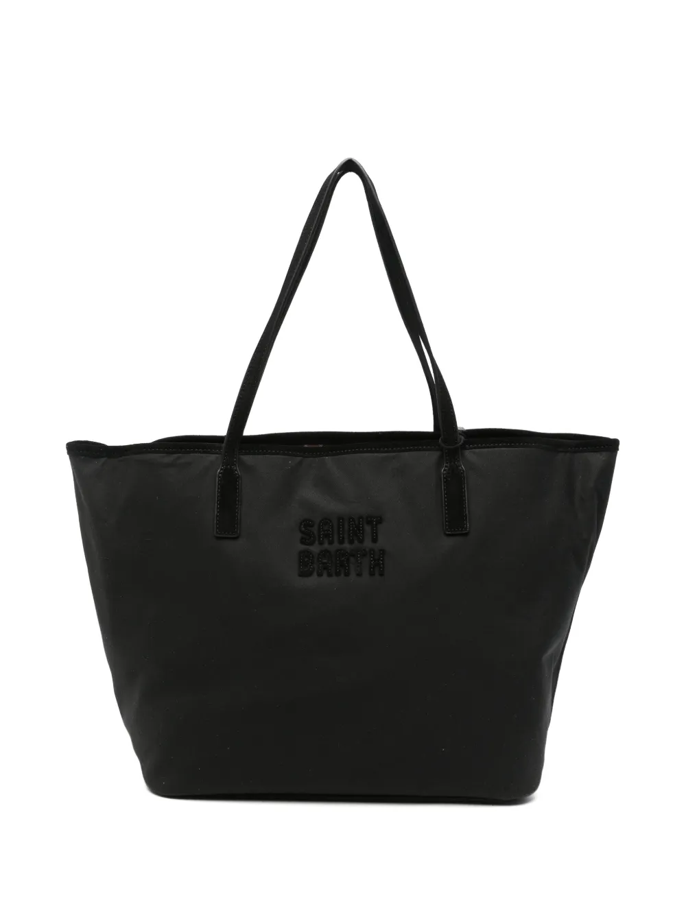 MC2 Saint Barth Shopper met geborduurd logo Zwart