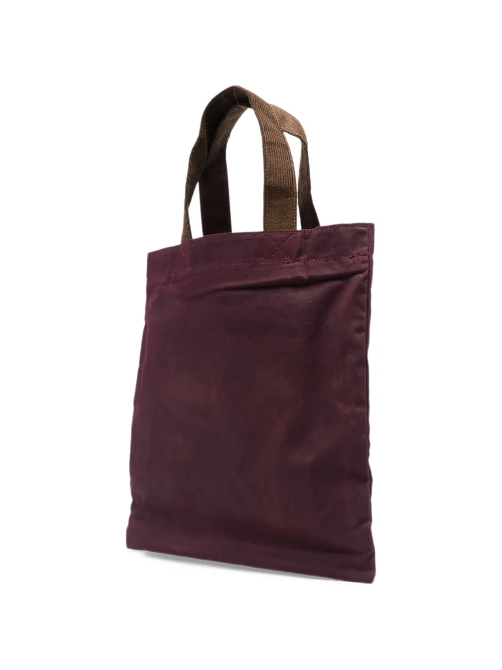 MC2 Saint Barth mini Essential logo-embroidered corduroy-handle tote bag Rood