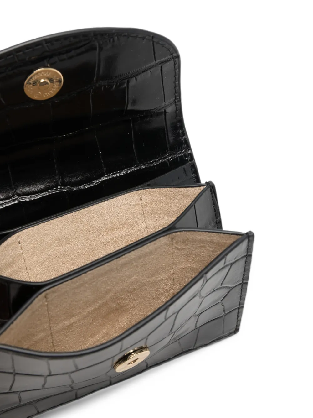 MC2 Saint Barth croc-effect leather wallet Zwart