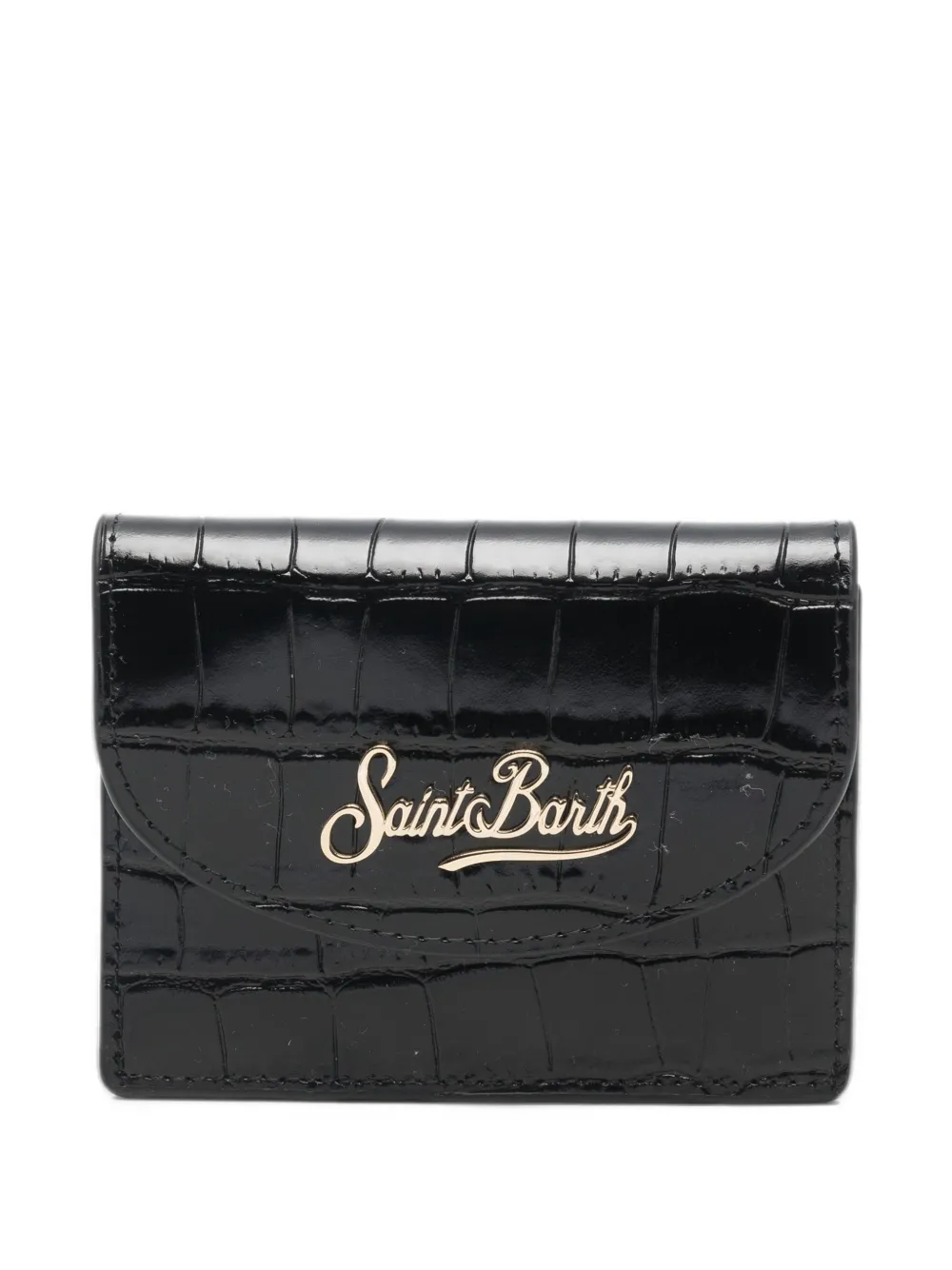 MC2 Saint Barth croc-effect leather wallet Zwart