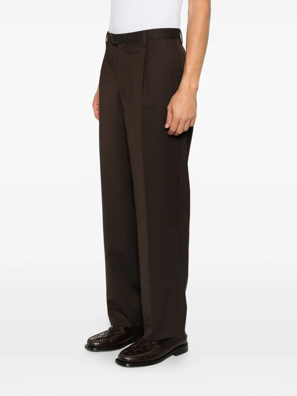 Briglia 1949 Marguttas pleated straight-leg trousers Bruin
