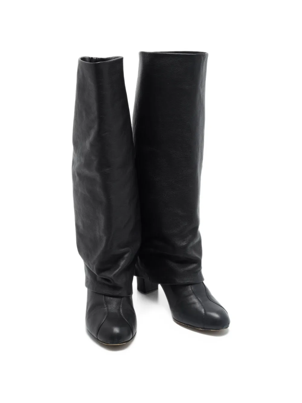 See By Chloé Vintage foldover slouchy boots - Schwarz
