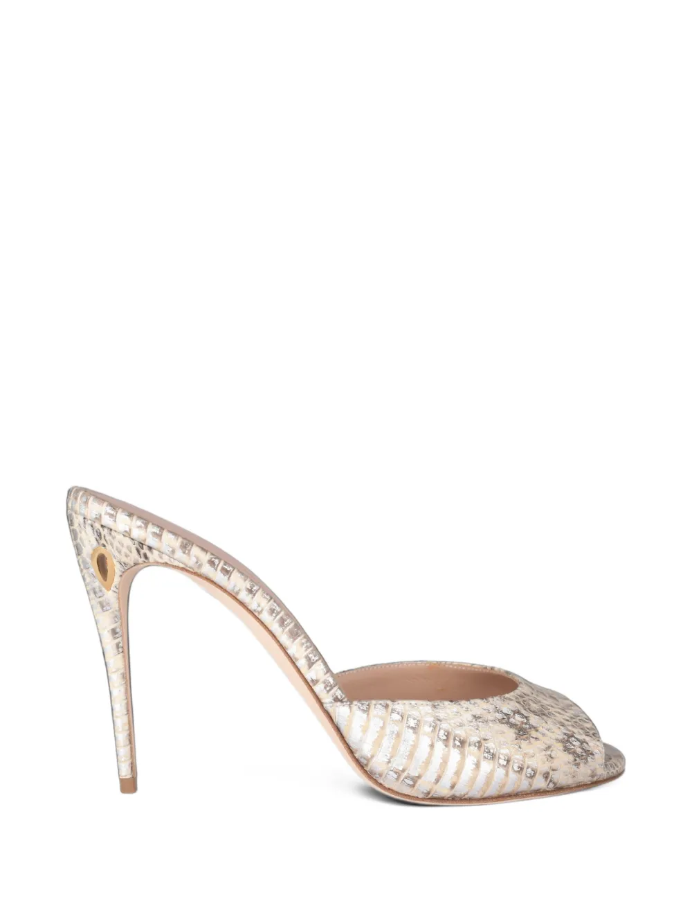 Jennifer Chamandi Guido Open-toe Mules In Neutral