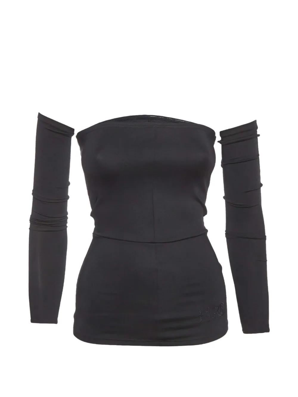 MM6 Maison Margiela off-shoulder jersey top - Schwarz