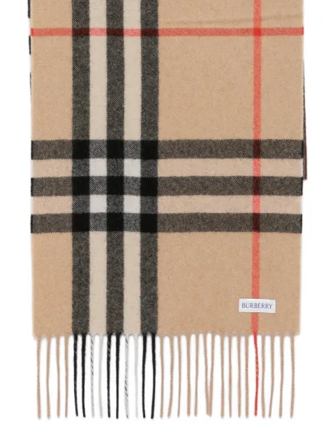 Burberry Check fringed scarf